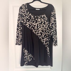 PATCHINGTON Black and White Polka Dot Women's Top/Tunic